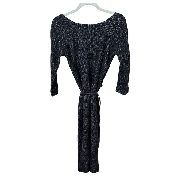 Humanoid Textured Knit Dress with Leather Belt – Multitone Weave, Size S - Picture 4 of 6